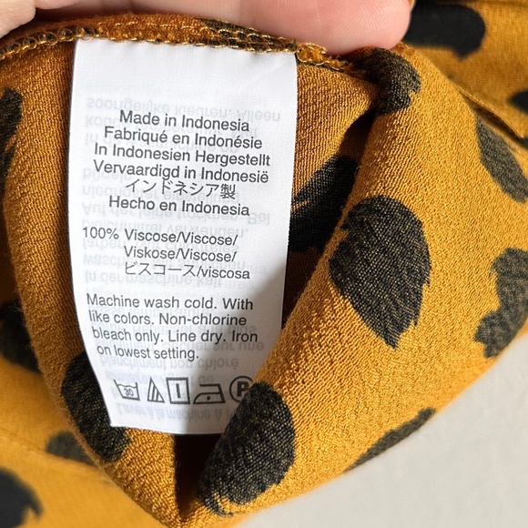 MadeWELL Carmelina Flutter-Sleeve Top | Painted Spots Egyptian Gold | Size 0 | - Picture 14 of 14